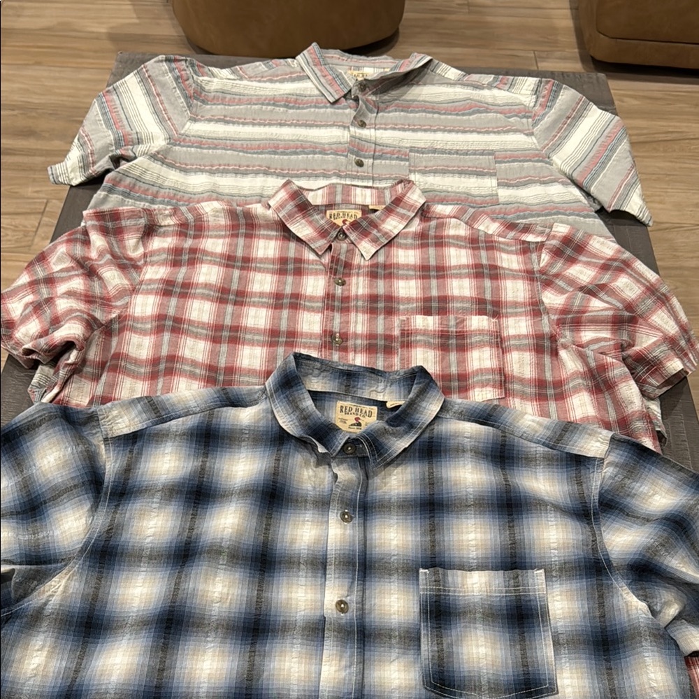 Red Head Brand Co Blue/Red/White/ Grey Casual Button Down Shirts
